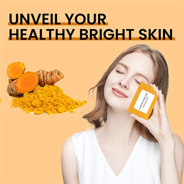 SolaceSkin Jabón Curcuma Limón nutre con colágeno para firmeza.