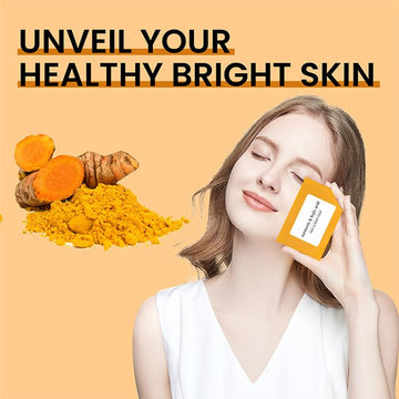 SolaceSkin Jabón Curcuma Limón nutre con colágeno para firmeza.