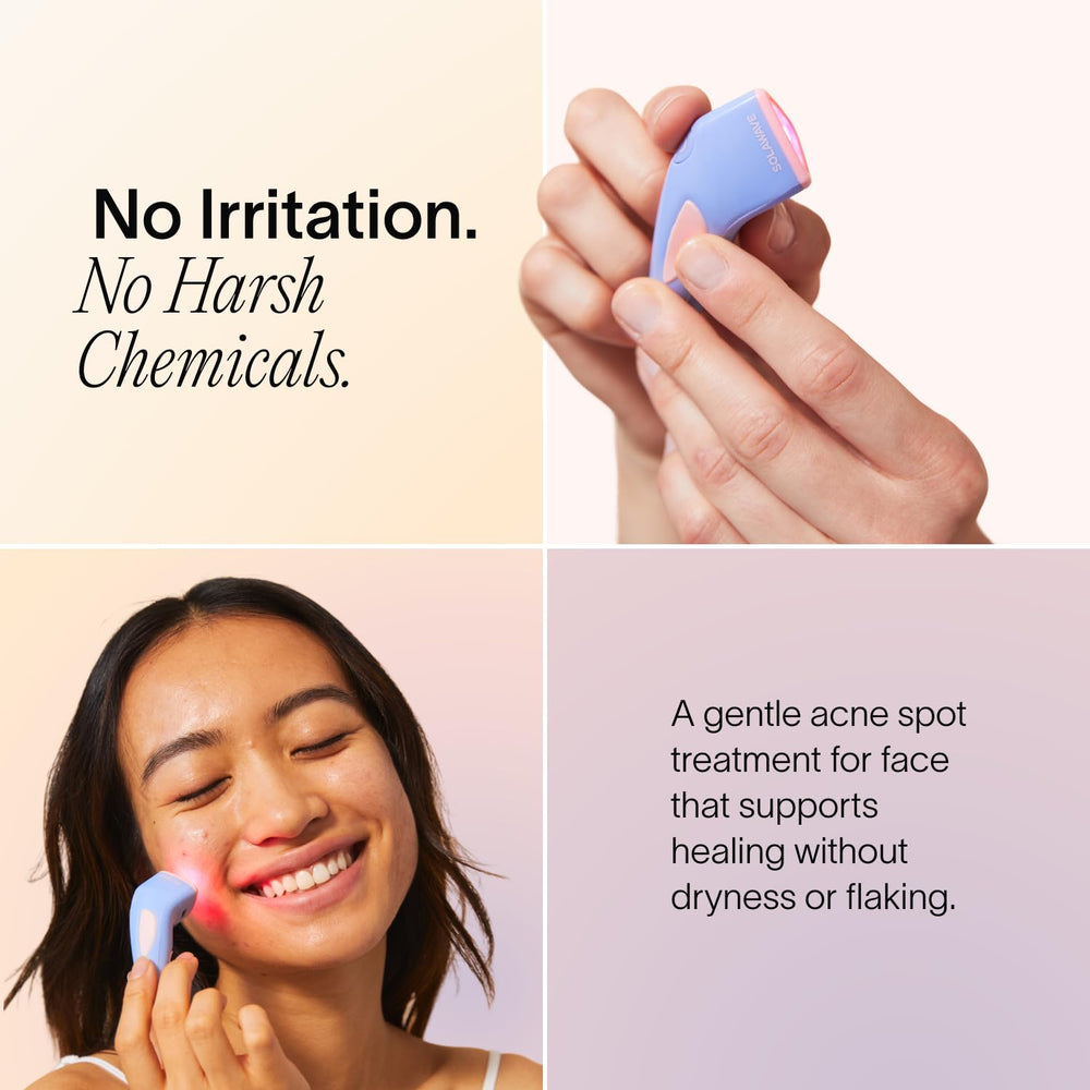 Solawave Bye Acne es ligero y portátil para uso diario o de viaje.