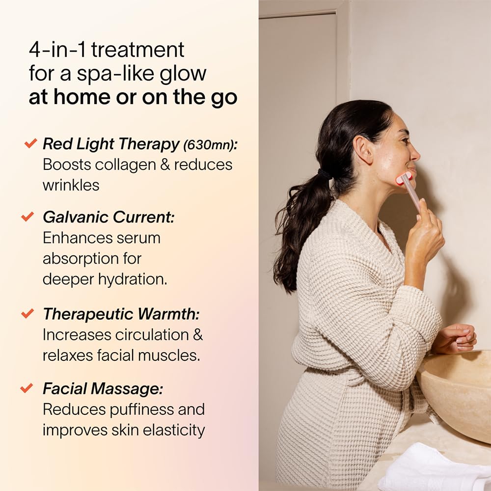 Solawave: courant galvanique pour optimiser l'absorption des soins.