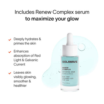 Solawave realiza un masaje facial para mayor relajación y circulación