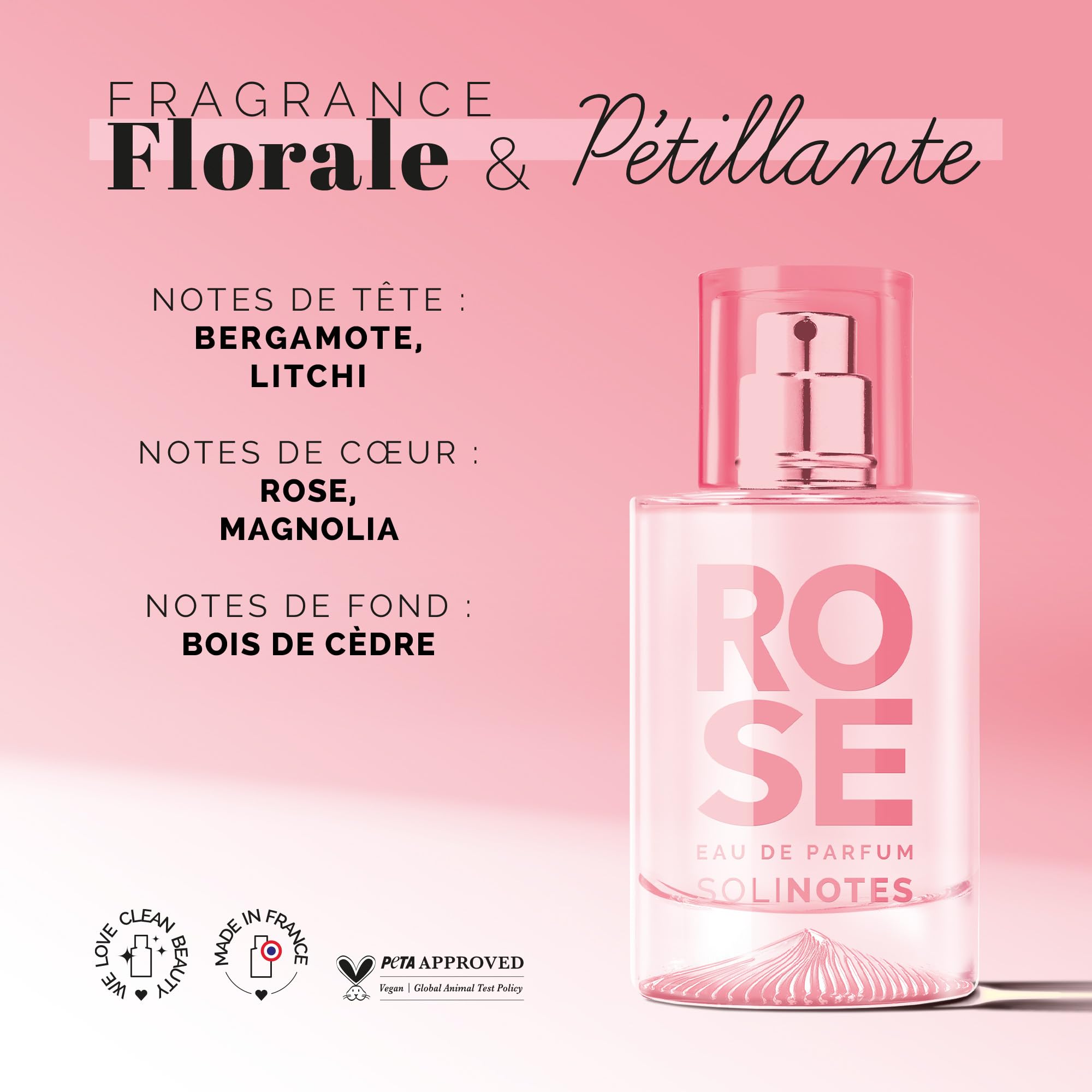 Solinotes Rose, caja empaque atractiva para regalo elegante.
