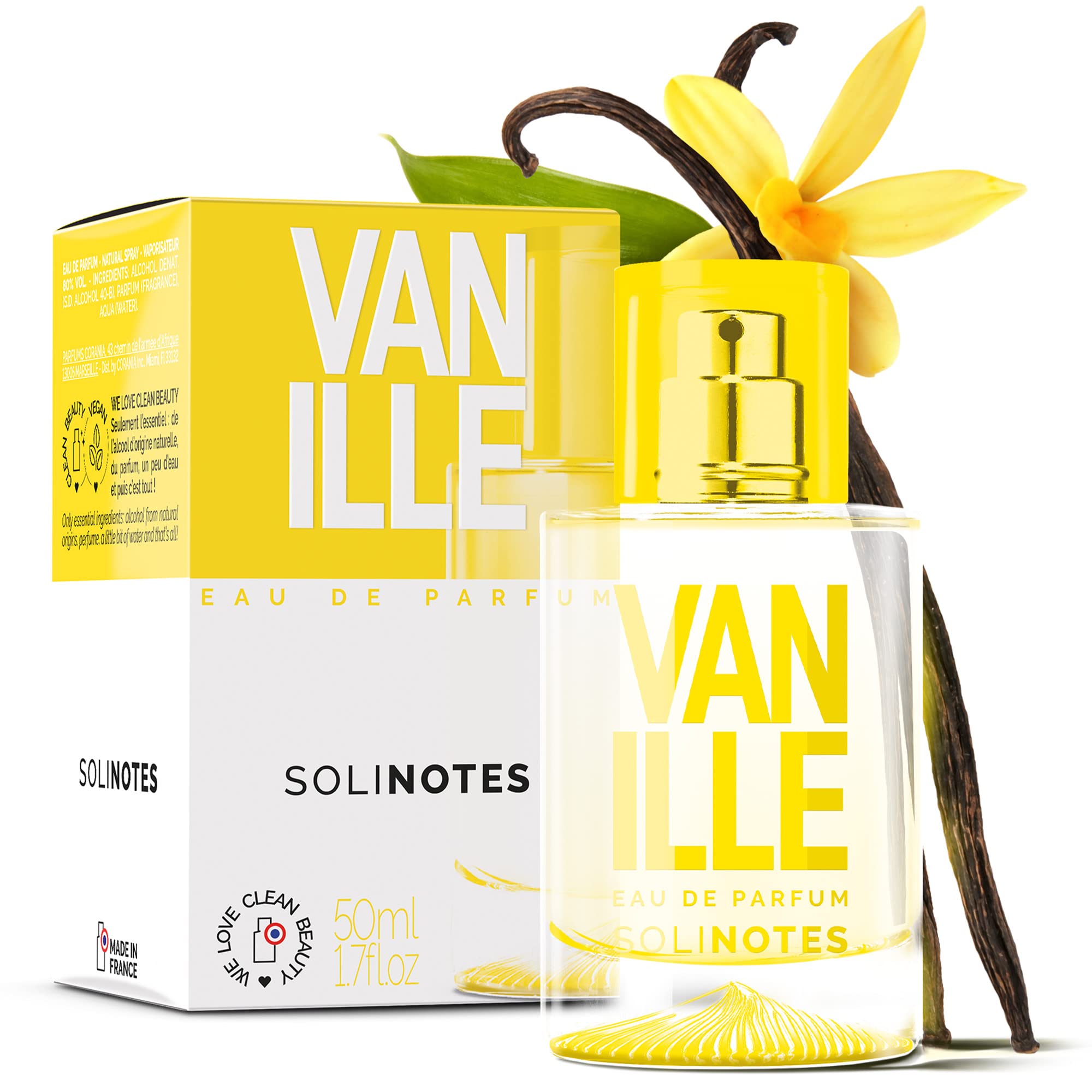 Solinotes Vanilla: botella elegante para uso diario y sensaciones suaves.