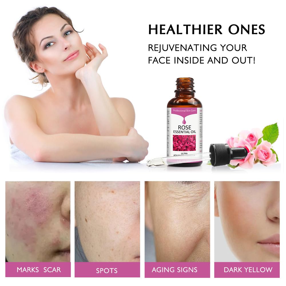 SOLOTREE Aceite de rosa, textura cremosa en la piel, sensación suave