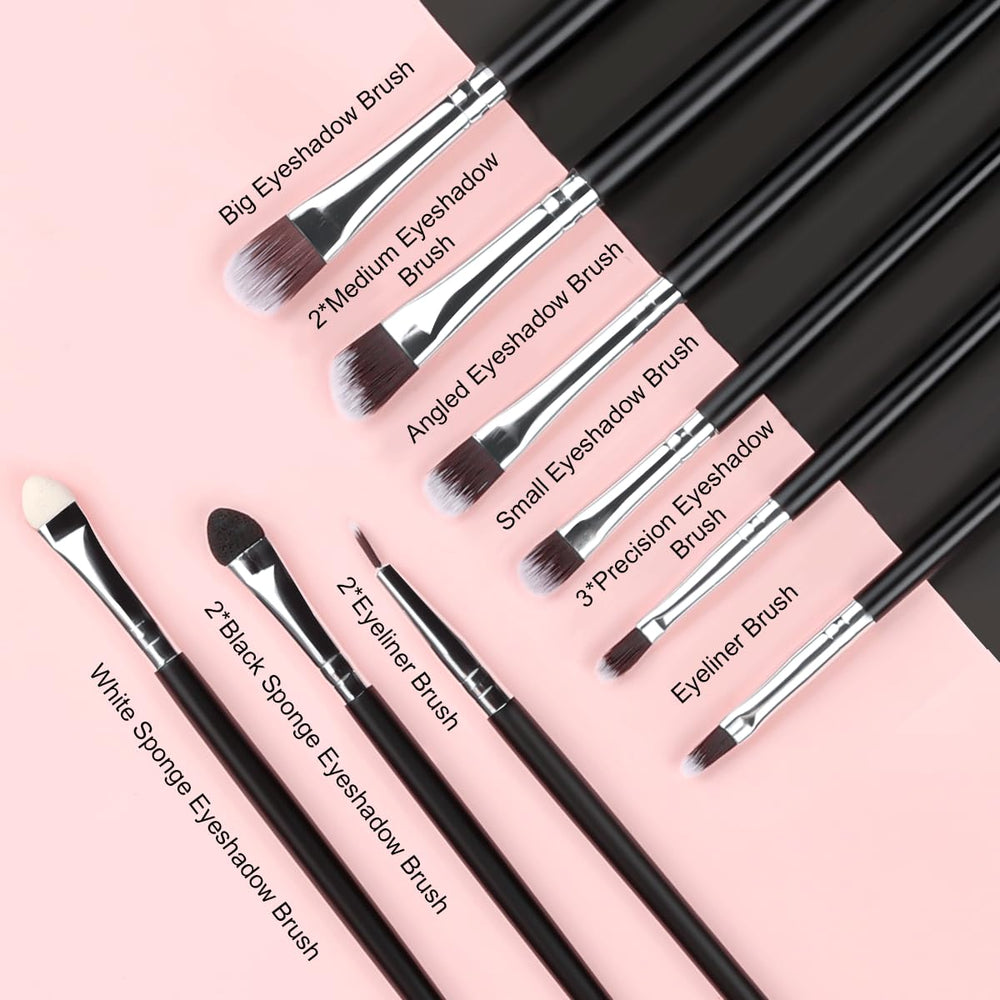 SOLVE brochas maquillaje 32 piezas – cerdas sintéticas densas para mezclar y difuminar.