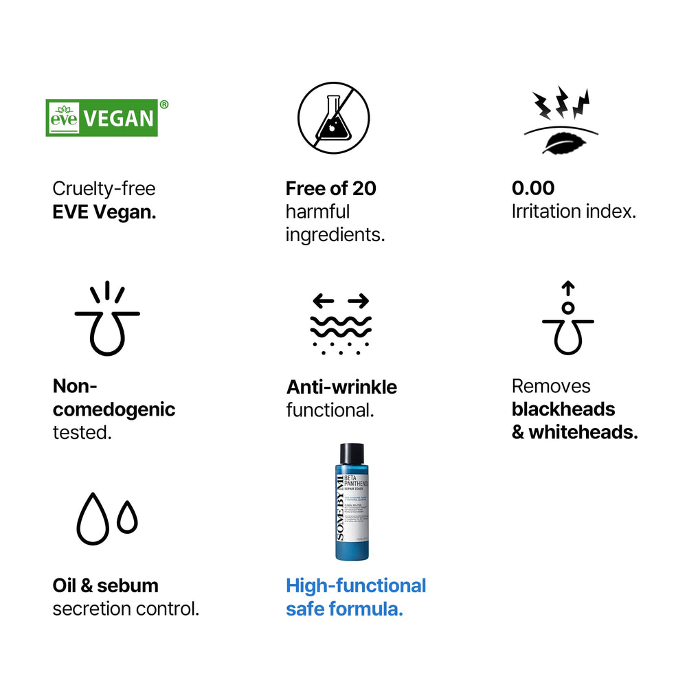 SOME BY MI Beta-Pantenol Reparador tonico, hidratacion constante, mantiene la humedad de la piel