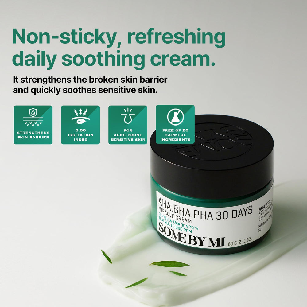 SOME BY MI AHA BHA PHA 30 Days Miracle Cream, textura ligera y no pegajosa.