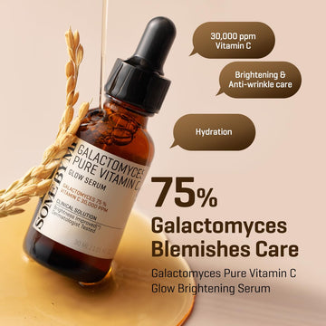 Ingredientes clave de Some By Mi: galactomyces y vitamina C para textura más suave.