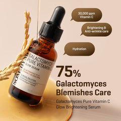 Ingredientes clave de Some By Mi: galactomyces y vitamina C para textura más suave.