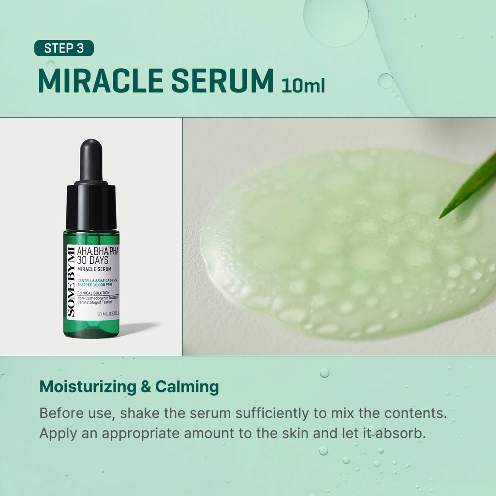 SOME BY MI Miracle Toner : aperçu texture légère et apaisante