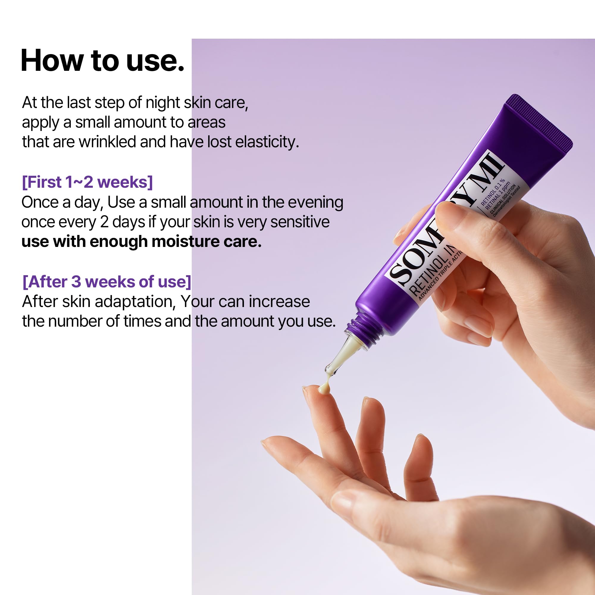 SOME BY MI Retinol Eye Cream: sensación calmante al aplicar, ideal para uso diario.