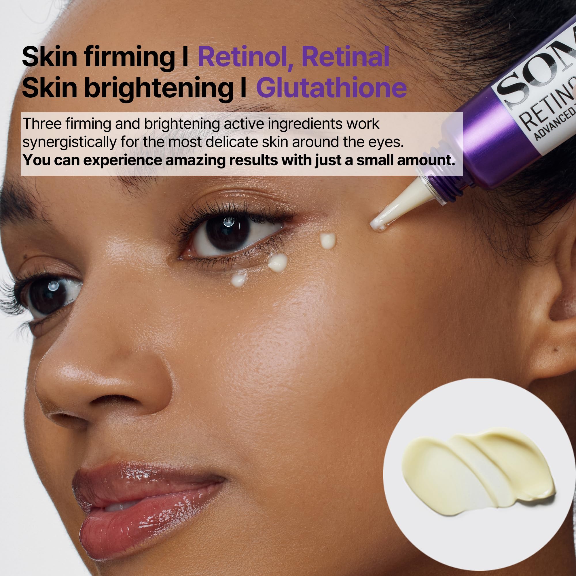 SOME BY MI Retinol Eye Cream: textura cremosa para piel delicada y ojeras más luminosas.