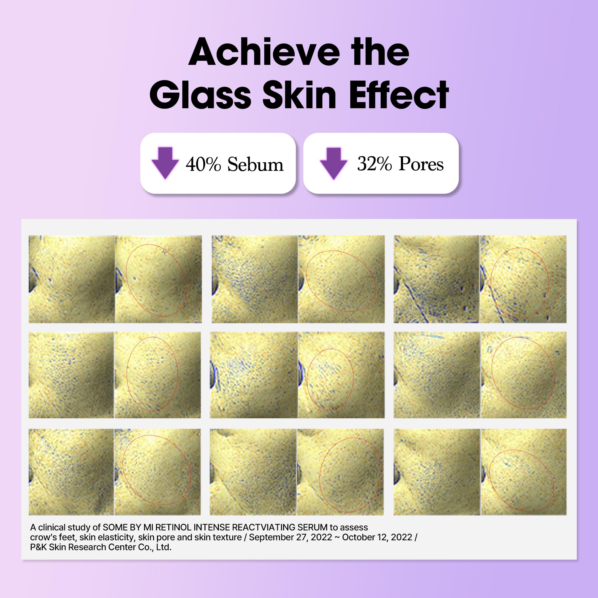 SOME BY MI Retinol Serum texture swatch showing a silky finish.