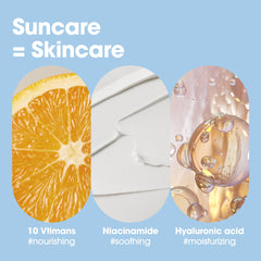 SOME BY MI V10 Hyal Air Fit Sunscreen, ingredientes con 10 vitaminas y ácido hialurónico