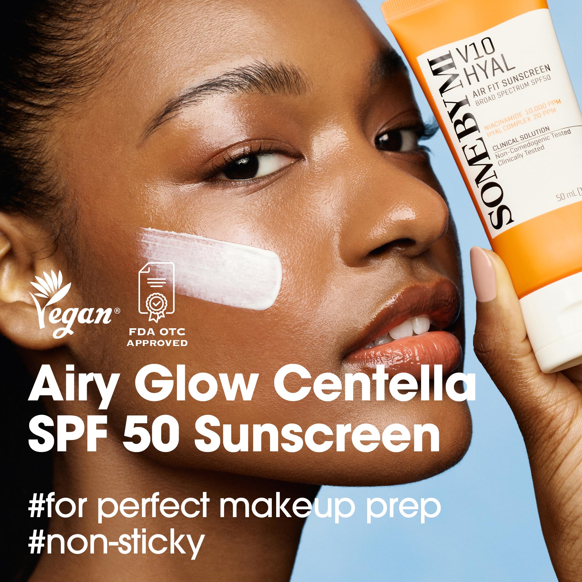 SOME BY MI V10 Hyal Air Fit Sunscreen, textura ligera sin grasa para piel cómoda