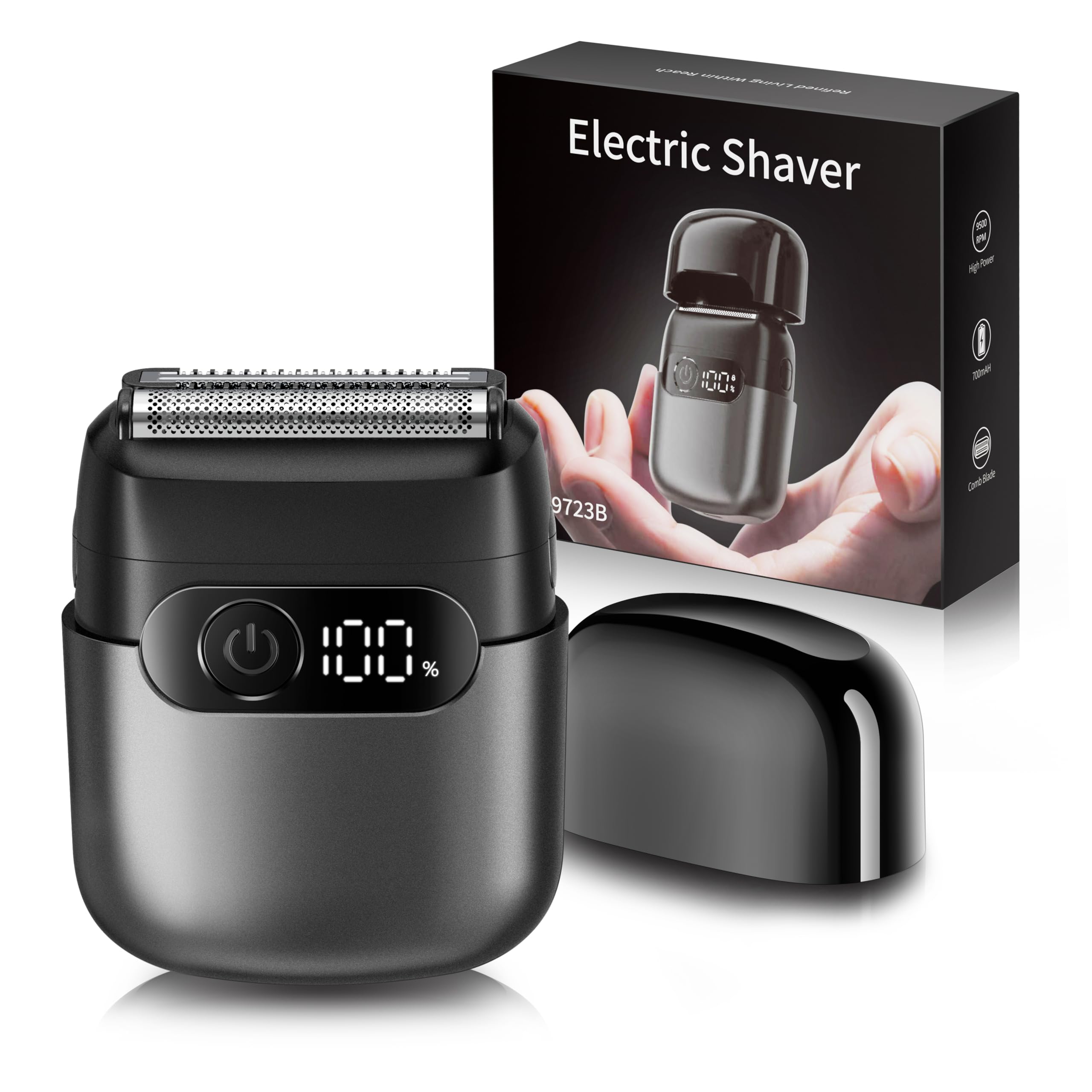Sonatraxs electric razor travel compact design for easy portability.