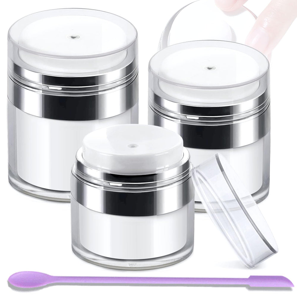 Sonfon jarras airless 0-5oz pack con tres tamaños para cremas y geles