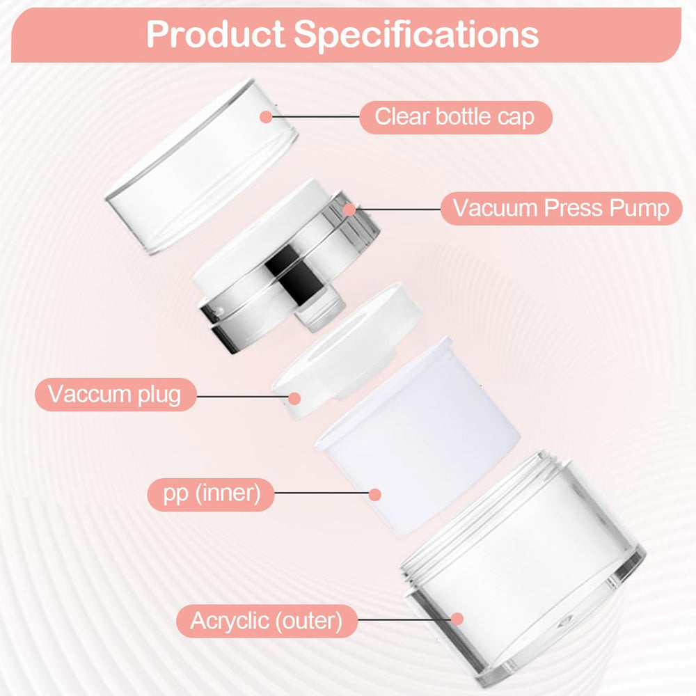 Sonfon jarras airless 1-7oz con tapa que protege la fórmula