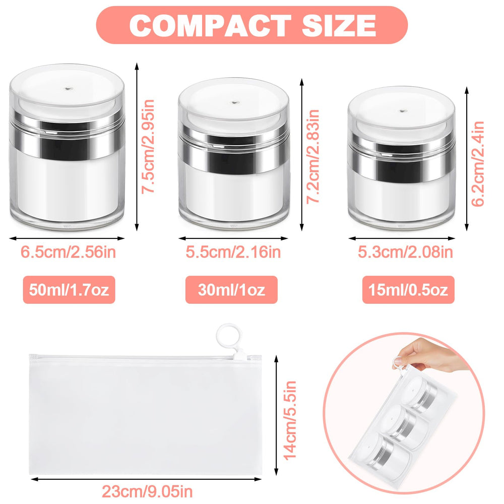 Sonfon jarras airless 1oz con dispensador higiénico para aplicación precisa
