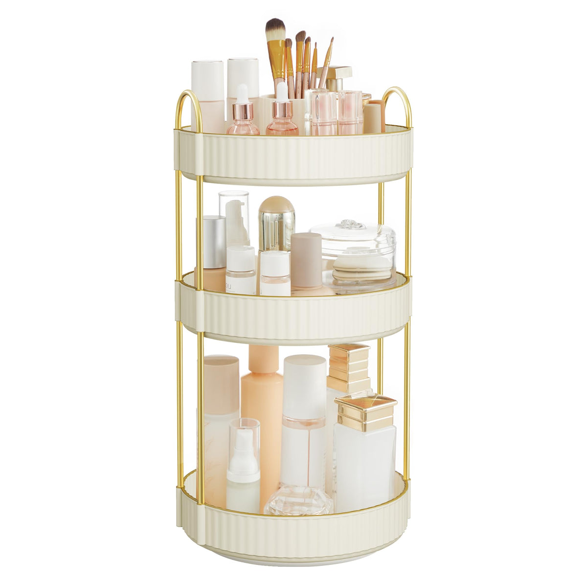 SONGMGICS organizador de maquillaje con giro 360 para acceso rápido en el tocador