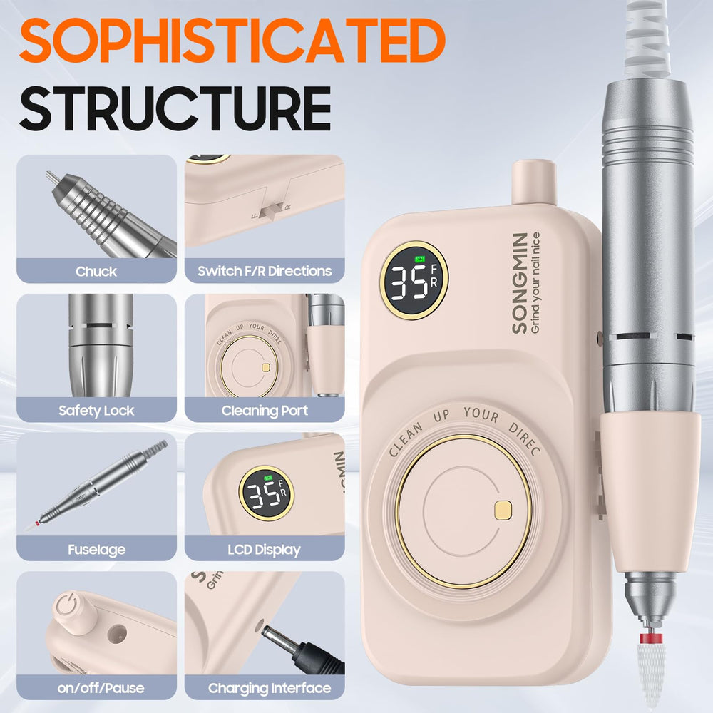 SONGMIN diseño ergonómico para manejo cómodo durante la manicura