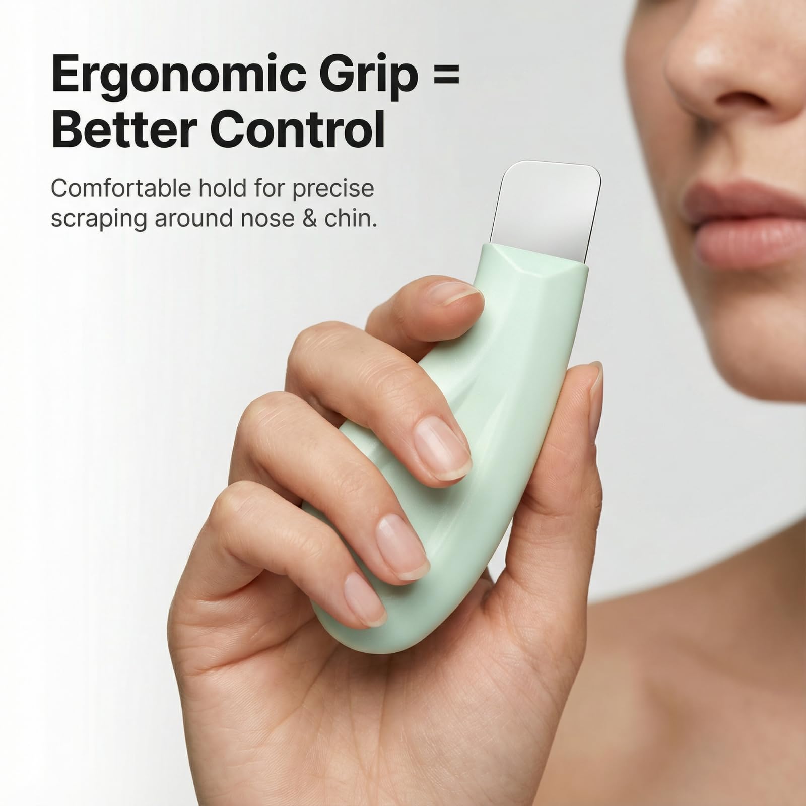 Sookga Ergonomía masaje cálido durante la limpieza facial.
