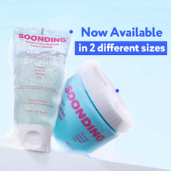SOONDING Limpiador: textura gelatina que se transforma en espuma para exfoliar suavemente.