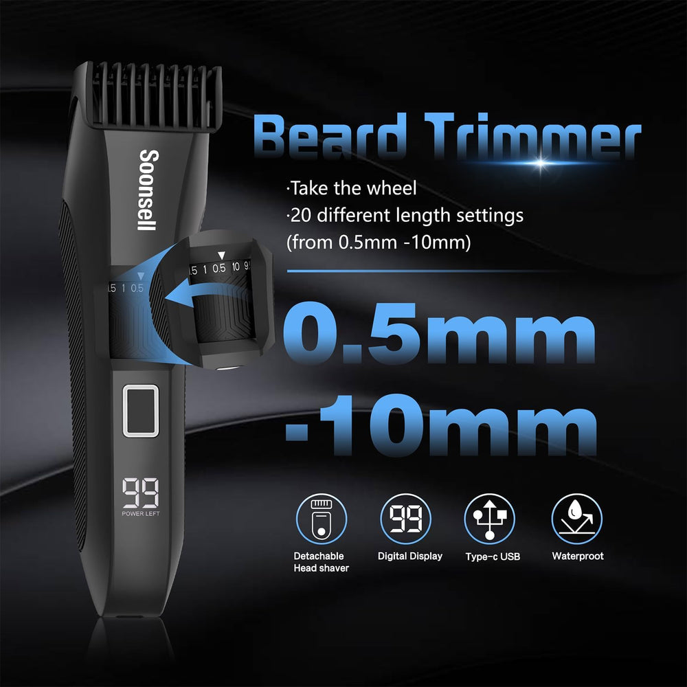 Soonsell Manscape corte pelo cuerpo IPX7 para una higiene segura en la ducha.