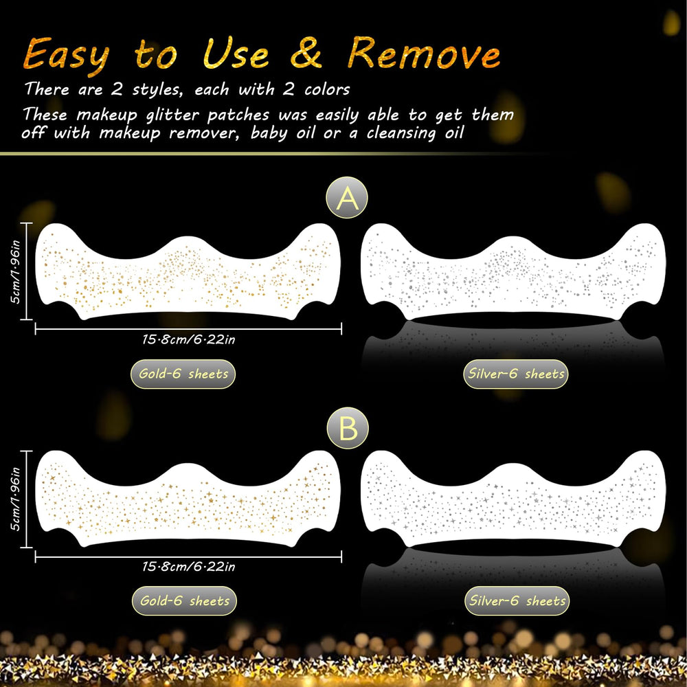SOOVSY parches dorados con formas para realzar rasgos de forma suave.