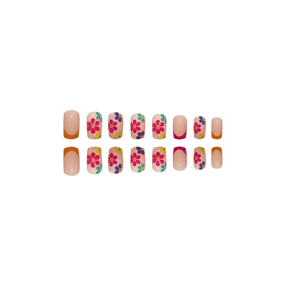 SOOZEE uñas acrílicas cobertura total en tono rosa piel, duraderas.