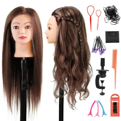 SOPHIRE cabezal con 80% cabello humano real para práctica de peinado