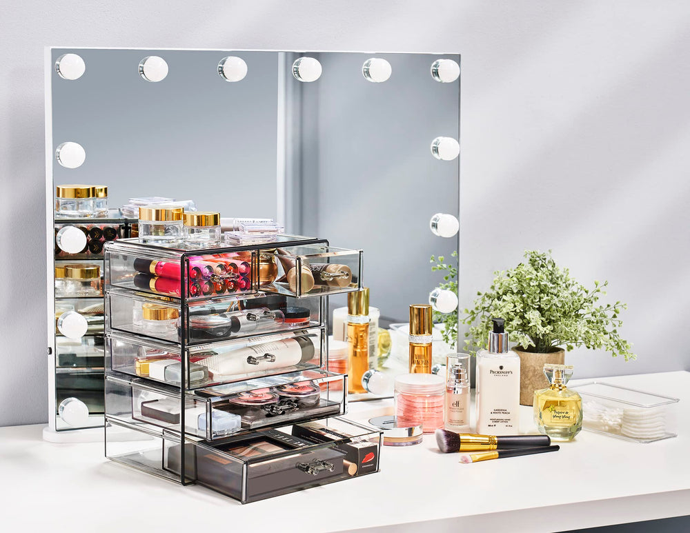 Sorbus diseño acrílico joya negra, estilo elegante para exhibir cosméticos