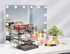 Sorbus diseño acrílico joya negra, estilo elegante para exhibir cosméticos