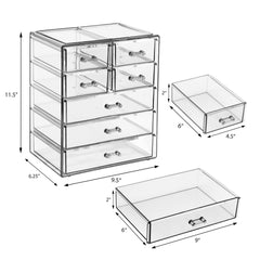 Sorbus organizador maquillaje acrílico, diseño transparente que facilita ver el contenido