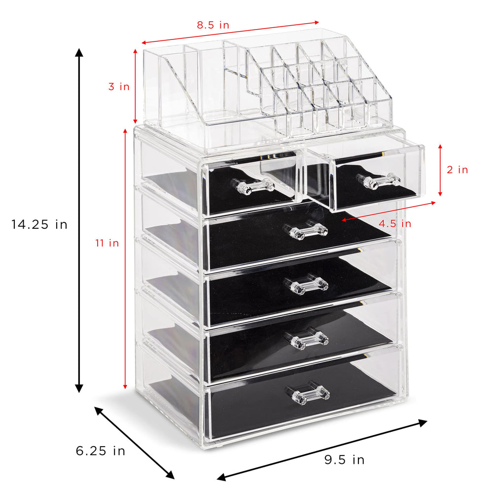 Sorbus organizador acrílico: espacio para joyas