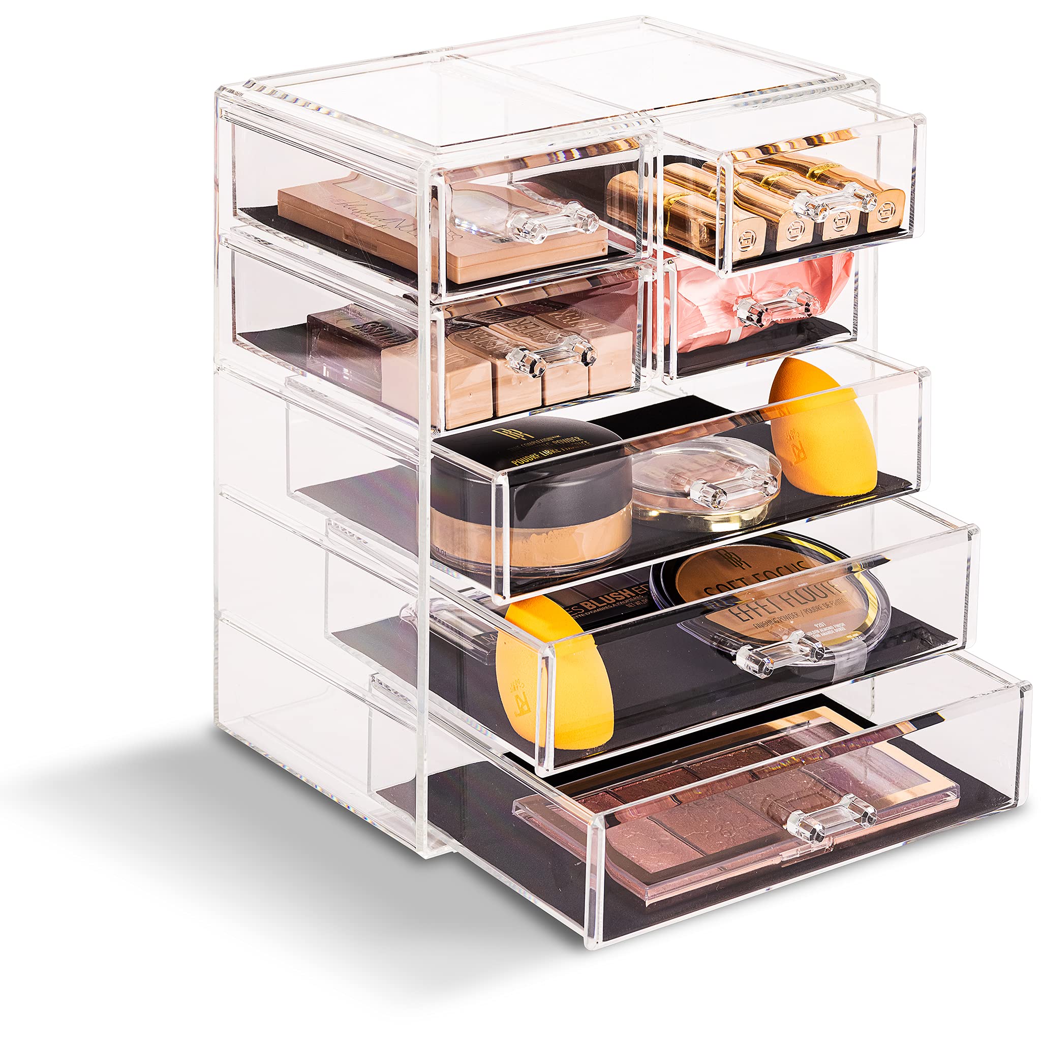 Sorbus organizador maquillaje acrílico, labiales en cajón para mayor orden diario