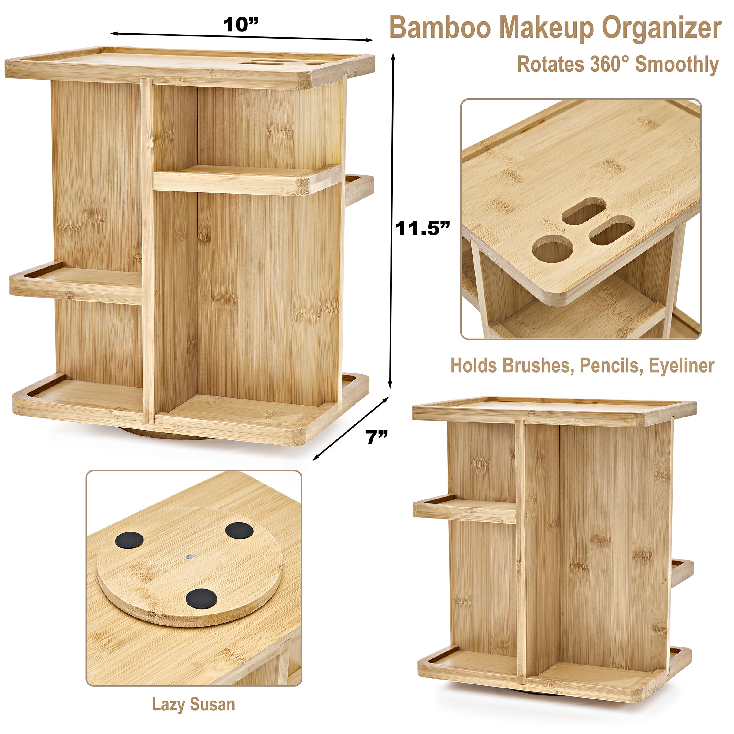 Sorbus repisas-compartimentos-maquillaje organizando labios y sombras
