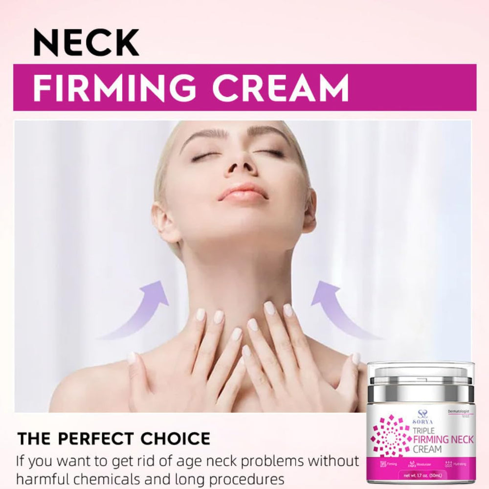 SORYA crema cuello: aplicacion con masaje suave para mayor confort.