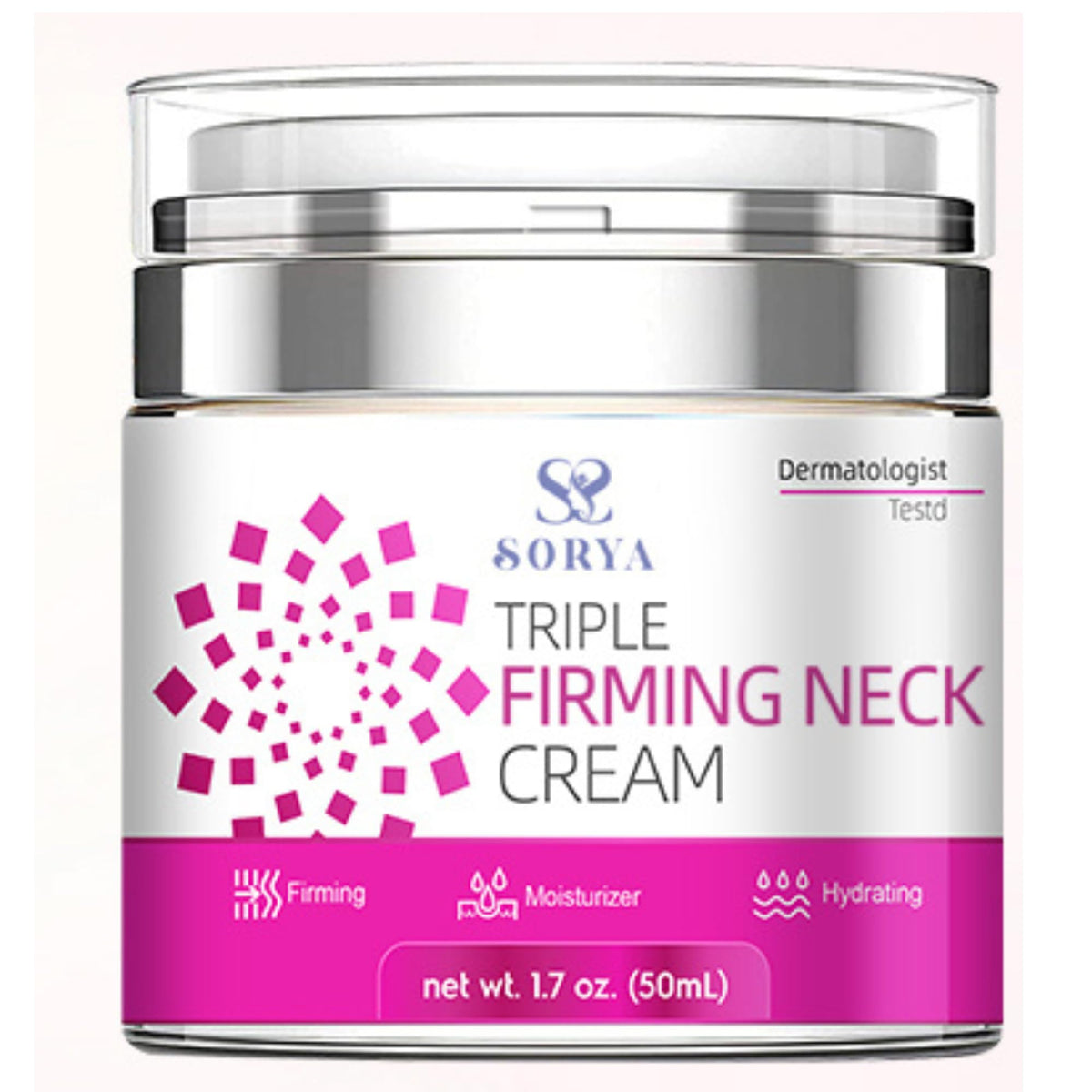 SORYA crema cuello: envase que insinúa cuello más levantado y firme.