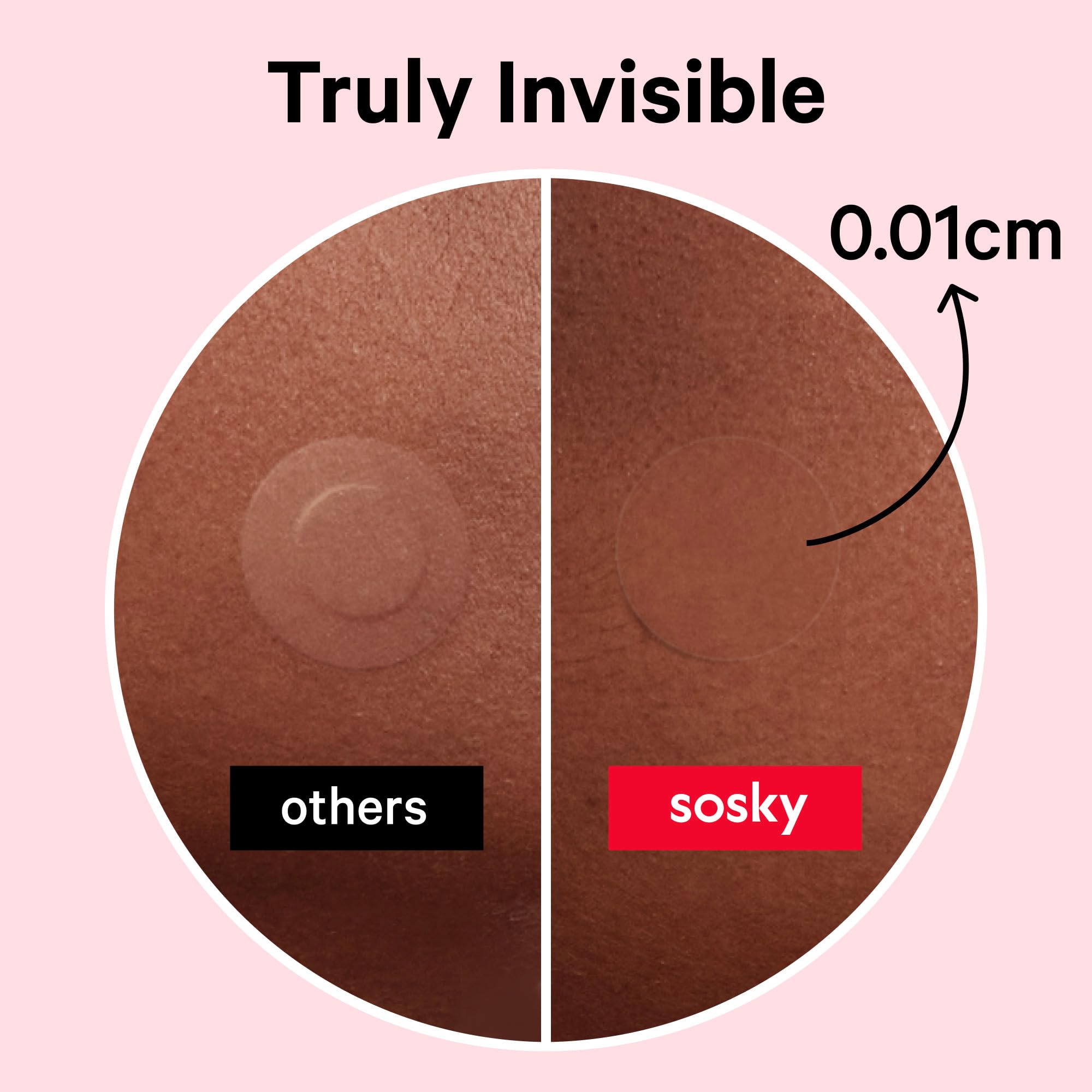 Parche Sosky aplicado en la cara para cuidado de imperfecciones.