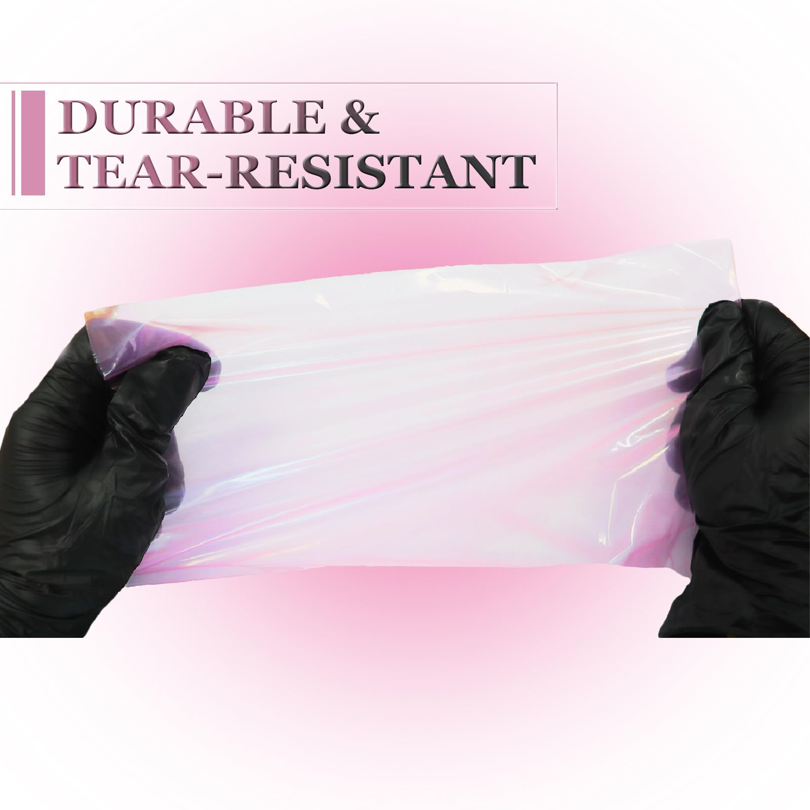 Sotica bolsa de lavado rosada, detalle-material: diseño transparente para ver el contenido