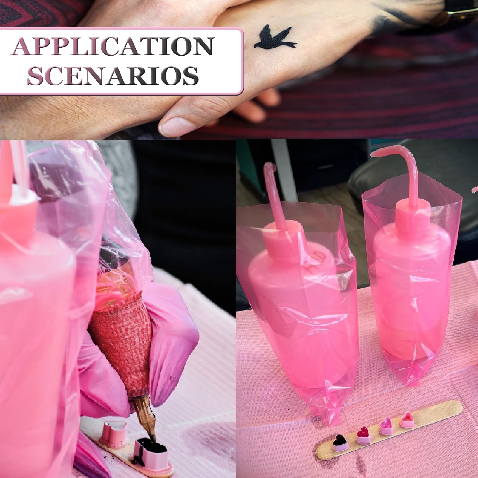 Bolsas Sotica para botellas rosadas, uso práctico: compatible con diferentes envases