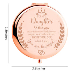Soulpetals espejo doble visión 2x y 1x, detalle claro para maquillaje.