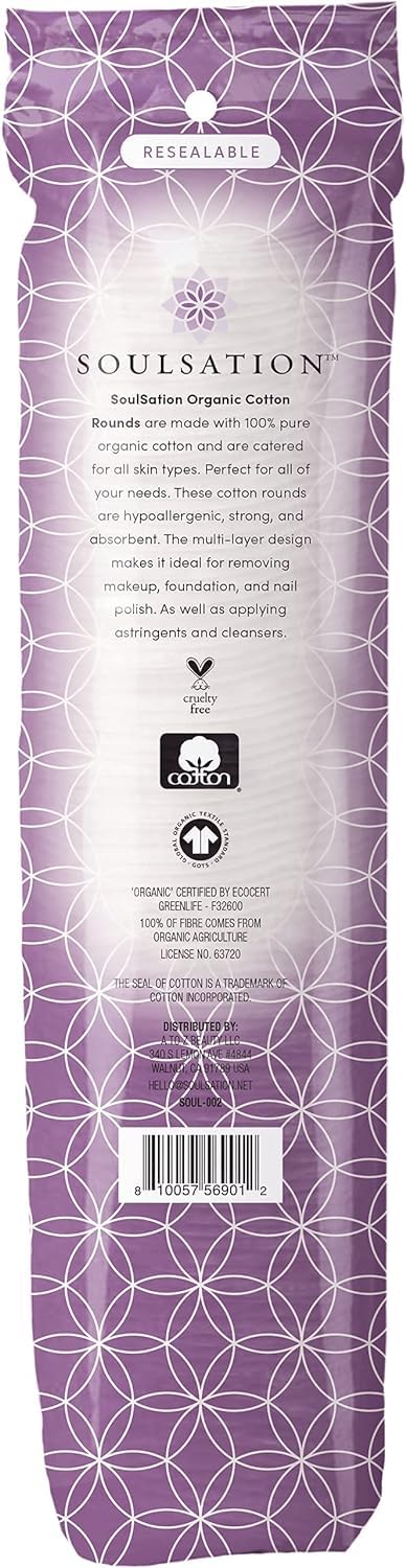 SoulSation certificado vegano y libre de crueldad, opción ética para desmaquillar.