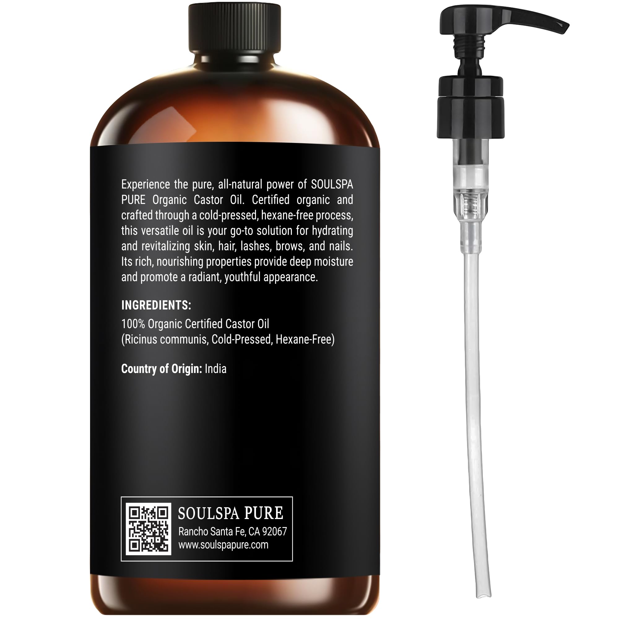 Fabriqué aux États‑Unis SoulSpa Pure huile de ricin