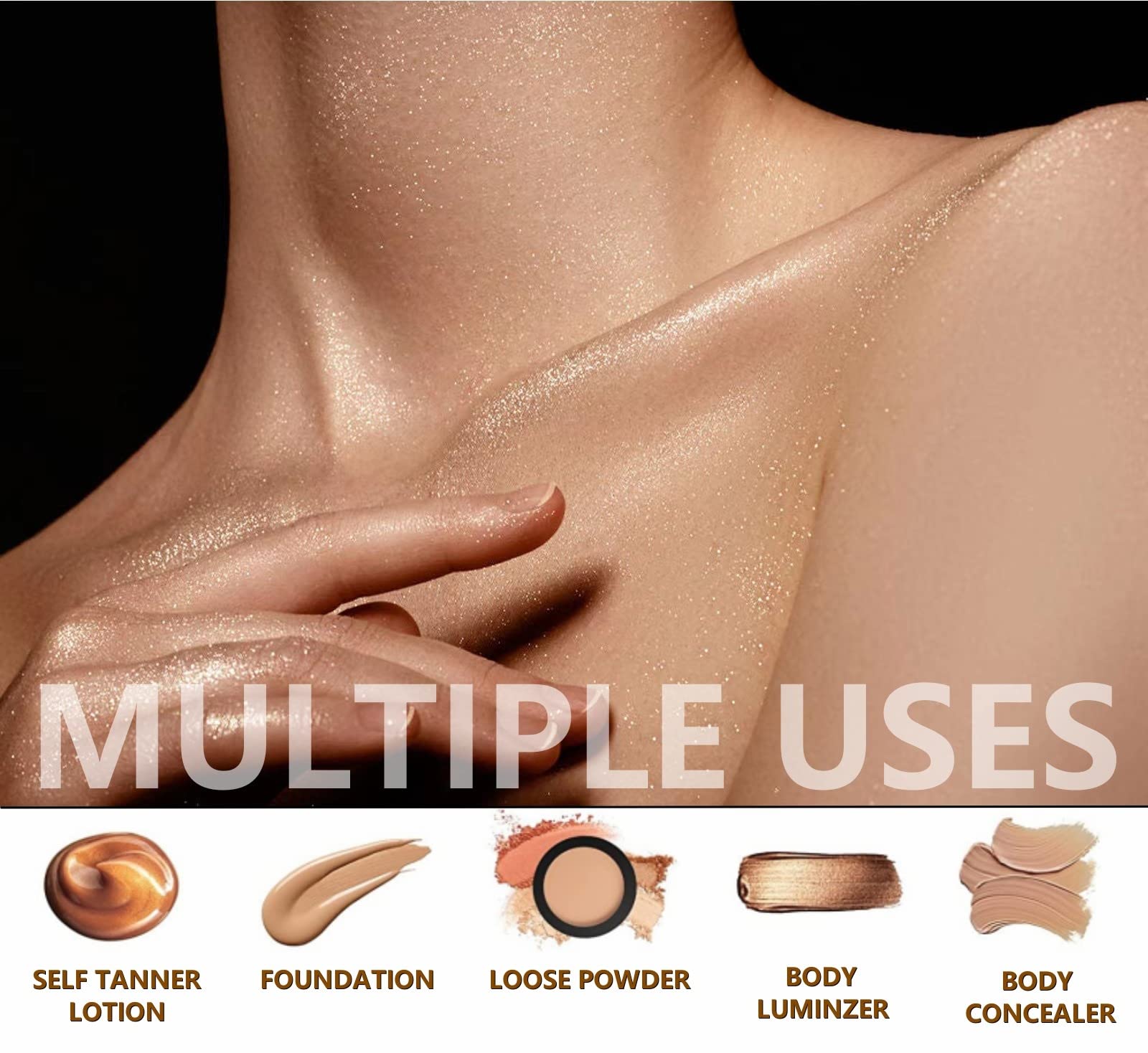 Bronceado Soushop rápido y fácil con aplicación en rostro y cuerpo.