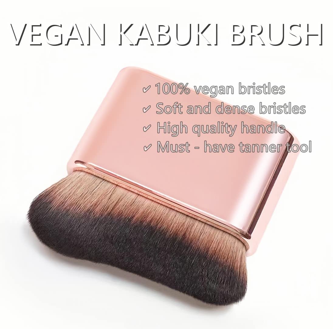 Pincel Soushop kabuki, suave, con cobertura perfecta para zonas difíciles.