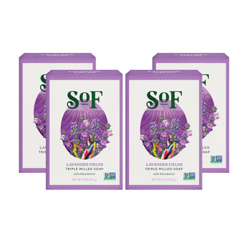 South Of France SoF barra triple milled lavanda para limpieza suave y aromática