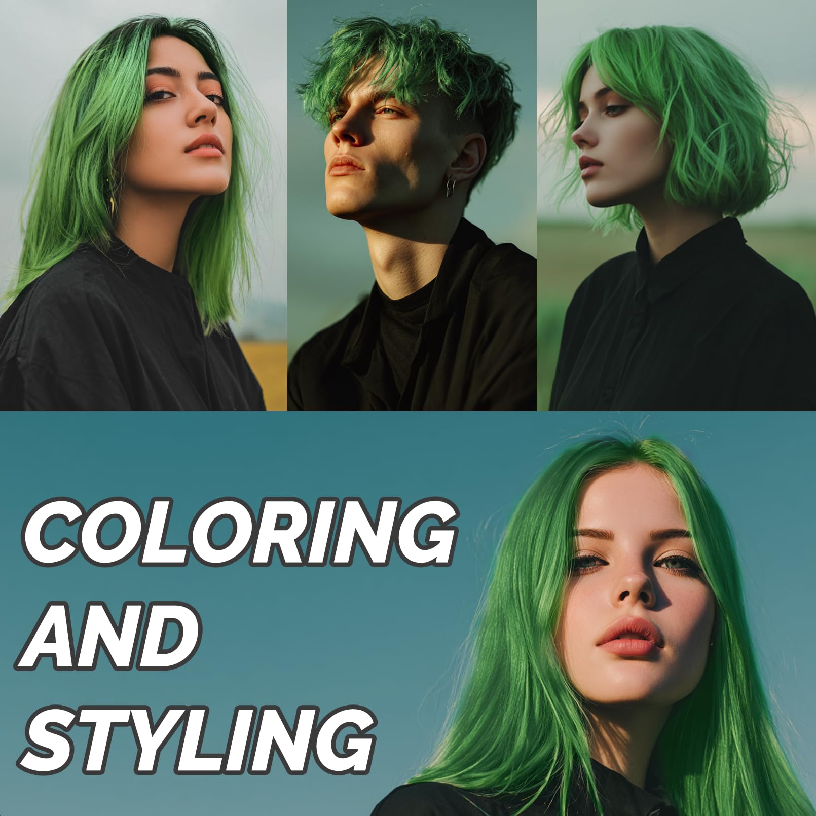 El modelado verde para cabello de SOVONCARE permite cambios de estilo temporales.