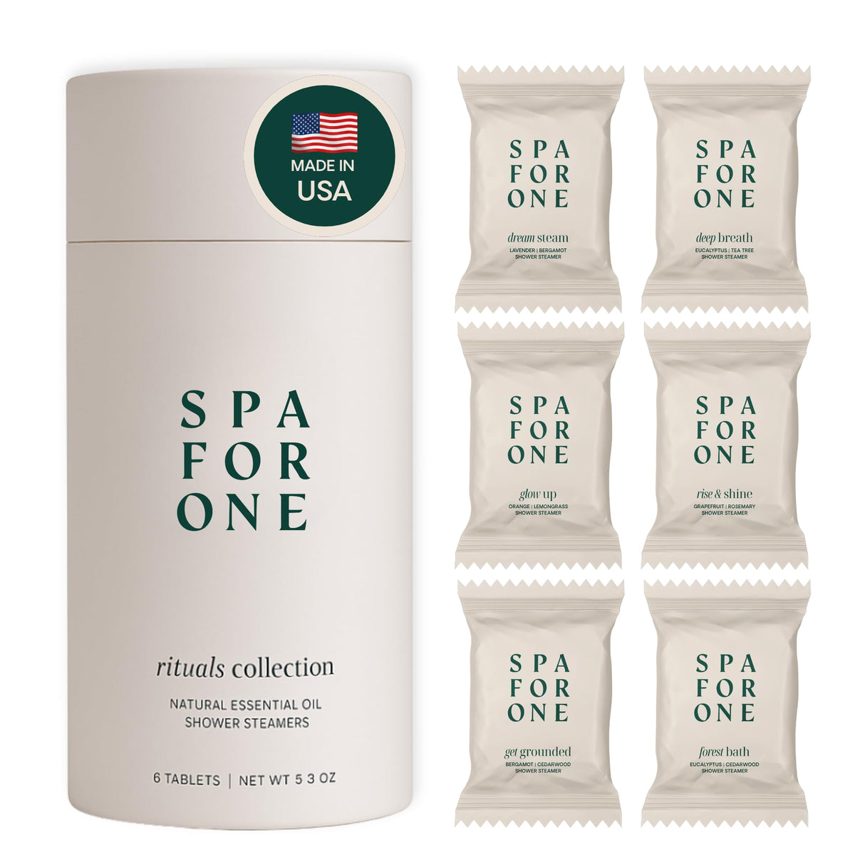 Spa For One bomba de ducha aromaterapia para relajación en casa.